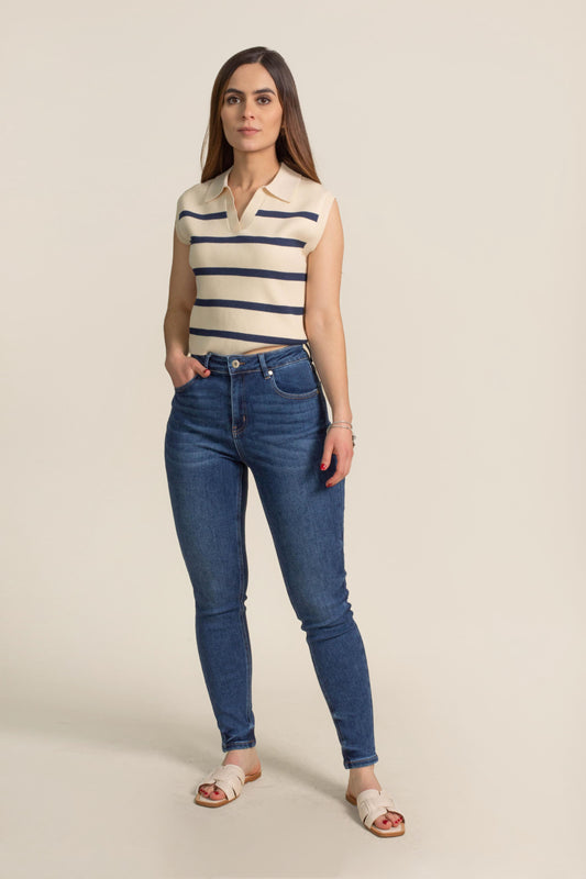 PANTALON DE MEZCLILLA ENTUBADO